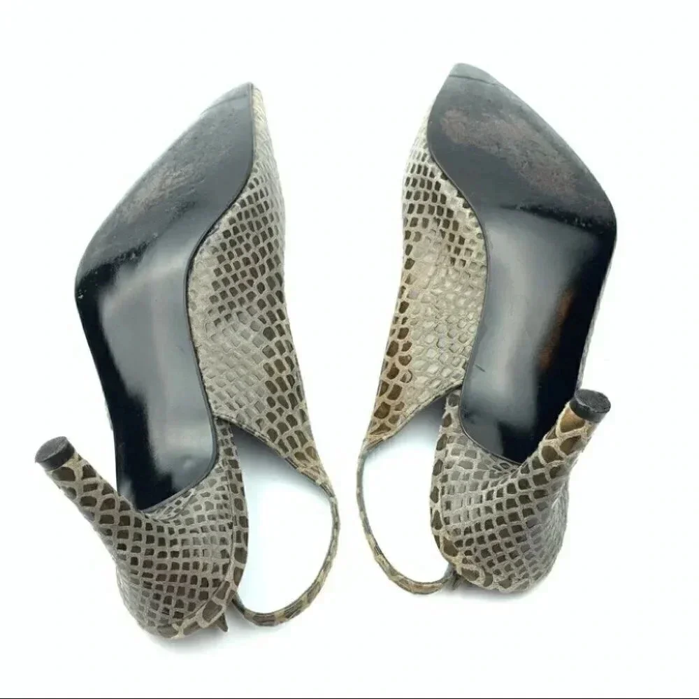 Stuart Weitzman heels 8.5 alligator print leather
